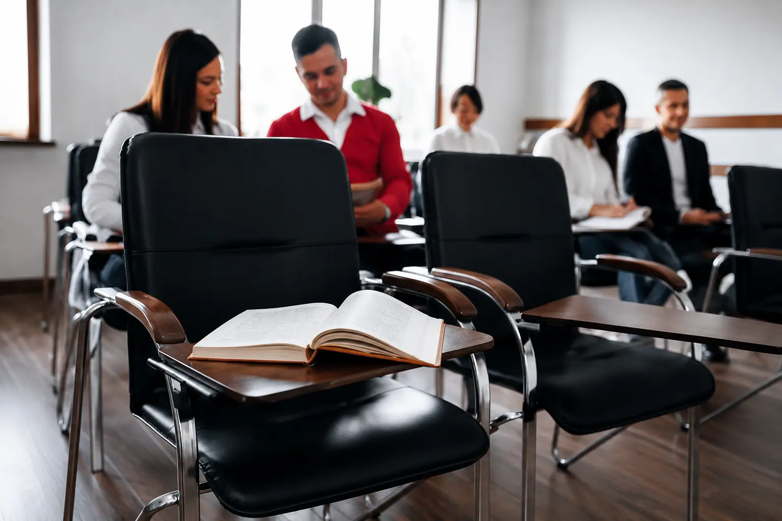 Students learning together in a classroom